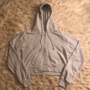 Brandy Melville J Galt Light Blue Cropped Hoodie